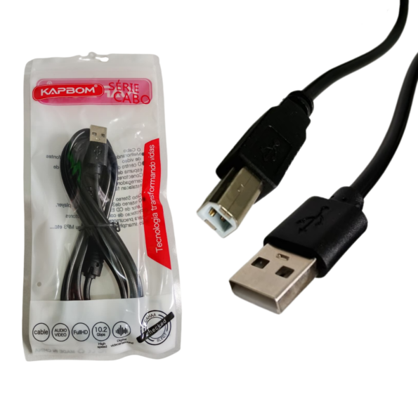cabo para impressora usb 2.0 1.5m 10.2gps alta qualidade