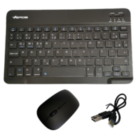 kit teclado e mouse bluetooth sem fio recarregável pequeno