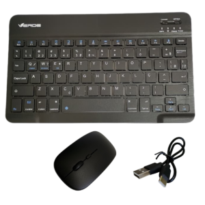 kit teclado e mouse bluetooth sem fio recarregável pequeno