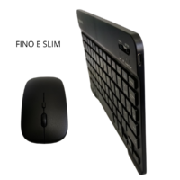 kit teclado e mouse bluetooth sem fio recarregável pequeno